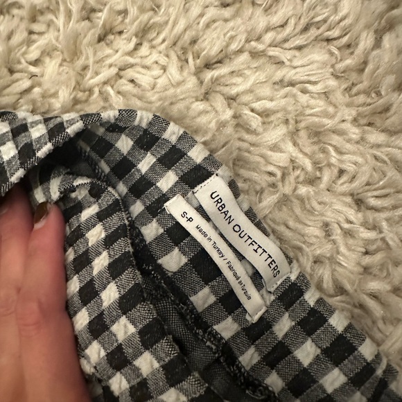 Urban Outfitters grey and white checkered stretchy pants size small - Picture 2 of 7